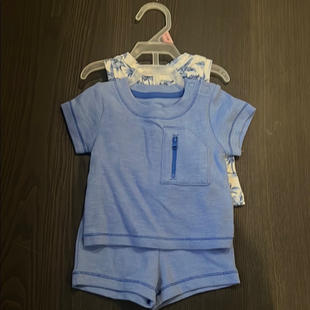 Blue Kids Shirt and Shorts Set